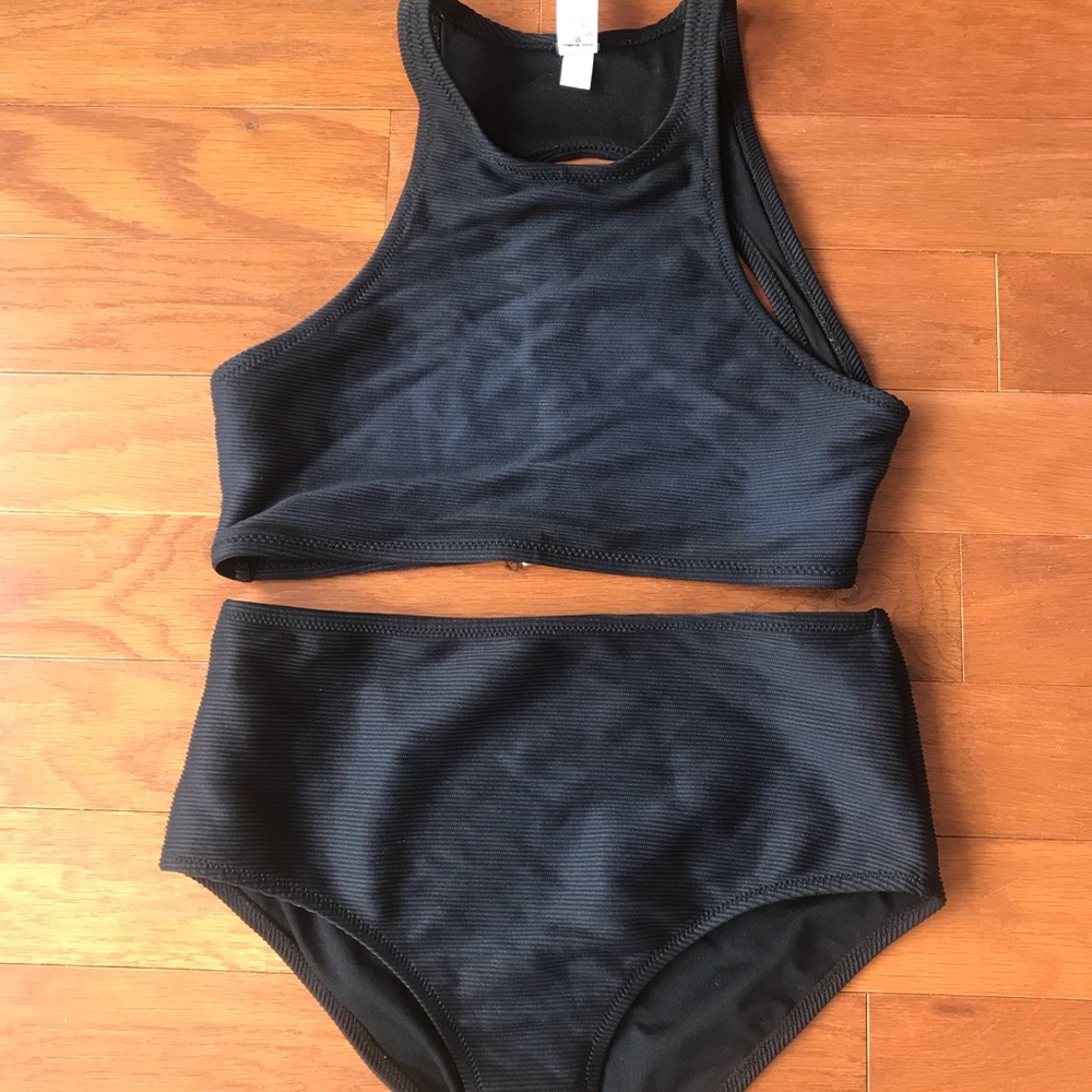Old Navy Black High Neck Bikini Set